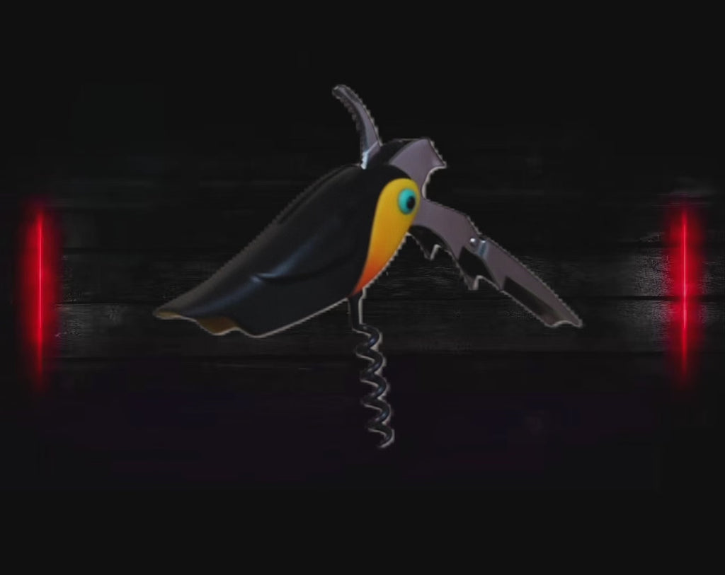 Wine Opener Waiter Corkscrew - Professional Wine Key for Servers & Bartenders with Foil Cutter - Manual Bottle Opener, Double Hinged Bird Shape 3-in-1